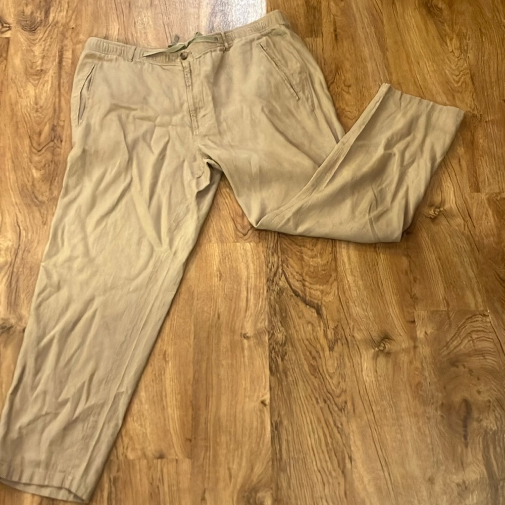 Women’s linen Tan Pants xxl summer cool old money New England preppy coastal
